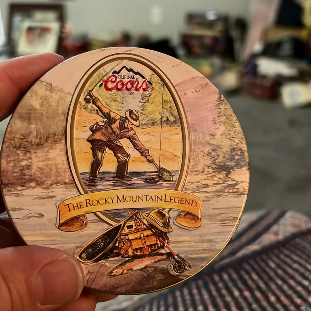 Original Coors metal coasters